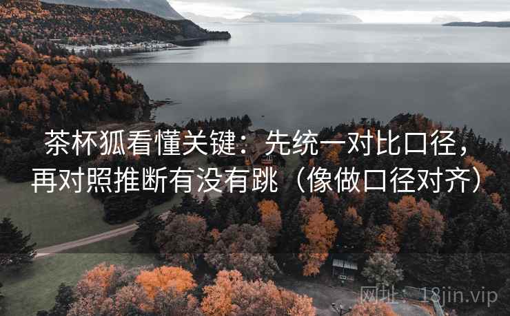 茶杯狐看懂关键：先统一对比口径，再对照推断有没有跳（像做口径对齐）